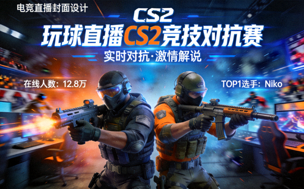 玩球直播 CS2竞技对抗赛直播间封面
